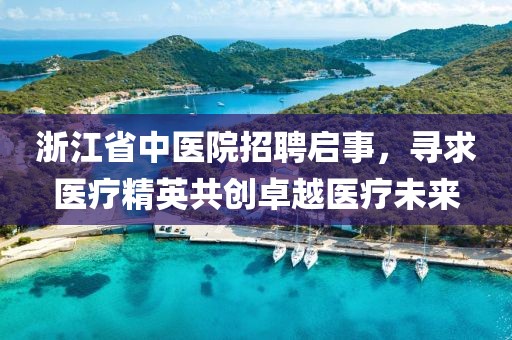 浙江省中医院招聘启事，寻求医疗精英共创卓越医疗未来