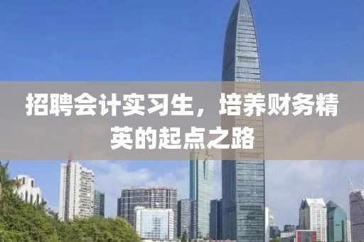 招聘会计实习生，培养财务精英的起点之路