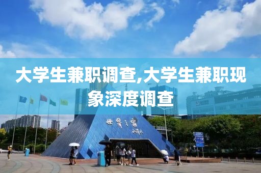 大学生兼职调查,大学生兼职现象深度调查