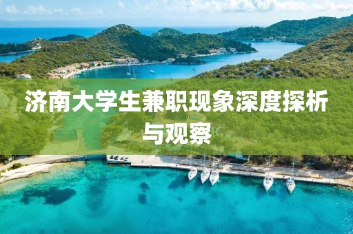 济南大学生兼职现象深度探析与观察