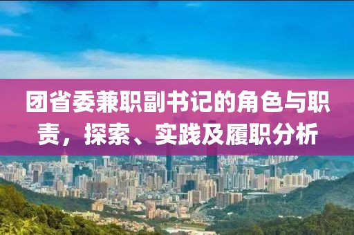 团省委兼职副书记的角色与职责，探索、实践及履职分析