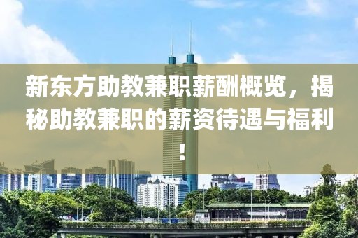 新东方助教兼职薪酬概览，揭秘助教兼职的薪资待遇与福利！