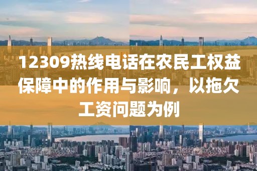 12309热线电话在农民工权益保障中的作用与影响，以拖欠工资问题为例